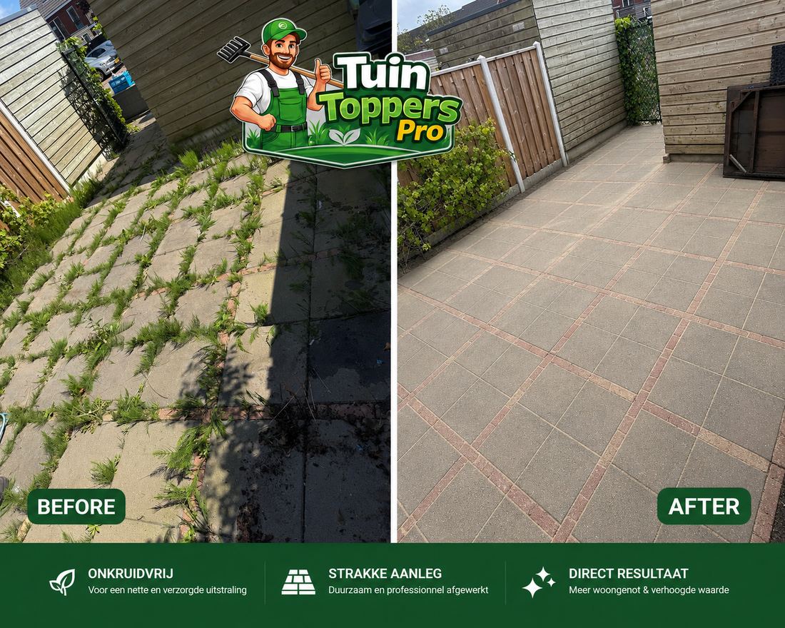 TuinToppersPro voor- en na resultaat van tuinonderhoud